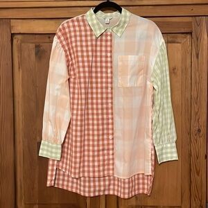 CATO est. 1946 Gingham Patchwork Tunic Sz. MD.